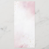 Burgundy Waterverf Herfst Bouquet Elegant Wedding Menu (Achterkant)