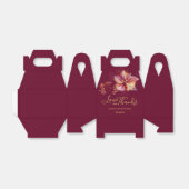 Burgundy Waterverf Herfst Elegant Love and Bedankt Bedankdoosjes (Uitgevouwen)