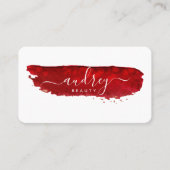 Burgundy Waterverf Stroke Professional Signature Visitekaartje (Voorkant)
