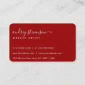 Burgundy Waterverf Stroke Professional Signature Visitekaartje (Achterkant)