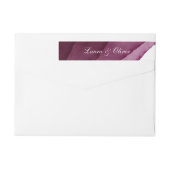 Burgundy Waterverf Wedding Wrap-Around Label (Achterkant)
