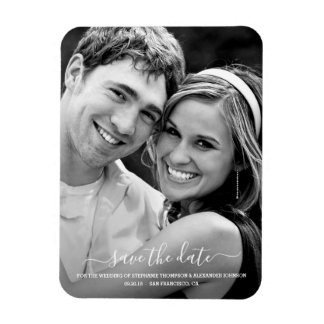 Burgundy Waterverf Winter Flowers Save the Date Magneet