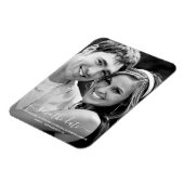 Burgundy Waterverf Winter Flowers Save the Date Magneet (Linkerzijde)