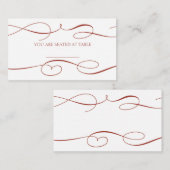   Burgundy Weddenschappen Plaatskaartje (Voorkant / Achterkant)
