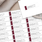 Burgundy Wedding 30 Adresetiketten Sticker