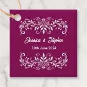 Burgundy Wedding Bedankjes Labels (Voorkant)