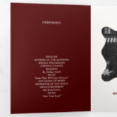 Burgundy Wedding Drieluik Programma (Binnenzijde eerst)