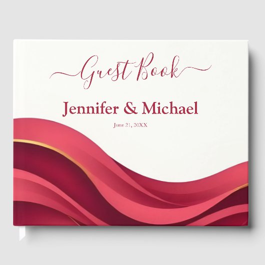 Burgundy Wedding Gastenboek (Voorkant)