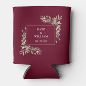 Burgundy Wedding Greenery Foliage Koelbox Blikjeskoeler (Voorkant)