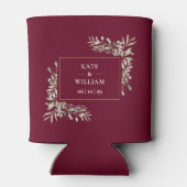 Burgundy Wedding Greenery Foliage Koelbox Blikjeskoeler (Achterkant)