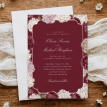 Burgundy Wedding Hydrangea Fall Winter Floral