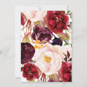 Burgundy Wedding Itinerary - Welkomstuitnodiging Kaart (Achterkant)