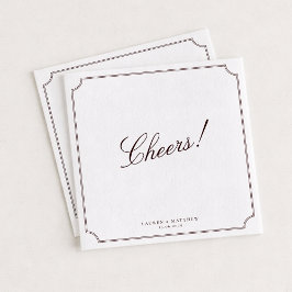 Burgundy Wedding Napkins Cheers Servet