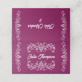 Burgundy Wedding Plaatskaartje (Buitenkant ongevouwen)