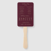 Burgundy Wedding Program Timeline Elegant Modern Handwaaier (Achterkant)