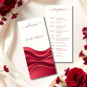 Burgundy Wedding Programmakaart