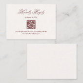 Burgundy Wedding RSVP  Informatiekaartje (Voorkant / Achterkant)