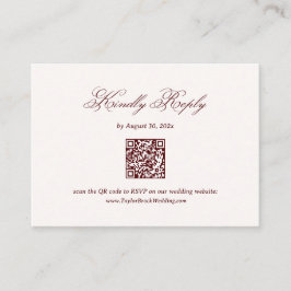 Burgundy Wedding RSVP  Informatiekaartje