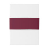 Burgundy Wedding Rustic Specialized Red Solid Uitnodigingen Wikkel (Achterkant Voorbeeld)
