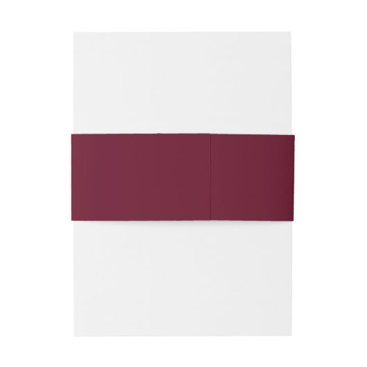 Burgundy Wedding Rustic Specialized Red Solid Uitnodigingen Wikkel (Achterkant Voorbeeld)