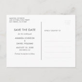 Burgundy Wedding Save the Date Photo Briefkaarten (Achterkant)