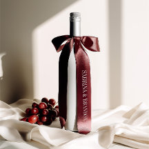 Burgundy Wedding Single Inscription Custom Names 