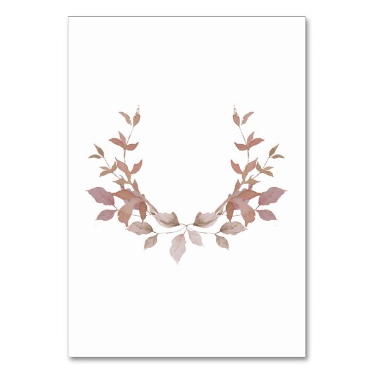 Burgundy Wedding Table Number Monogram Motif Kaart (Voorkant)