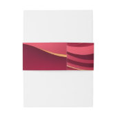 Burgundy Wedding  Uitnodigingen Wikkel (Achterkant Voorbeeld)