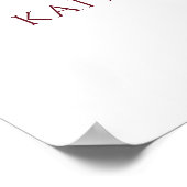 Burgundy Wedding Welcome Sign Wine Waterverf Poster (Hoek)