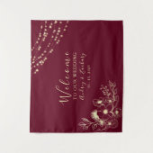 Burgundy Wedding Welcome Wandkleed (Voorkant)