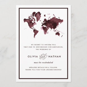 Burgundy-Wereldkaart   Windannulering Kaart