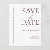 Burgundy Where Forever Begins Save The Date Aankondigingskaart (Voorkant)