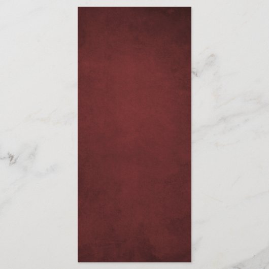 Burgundy Whimsical Parchment Gold Calligrafie Menu (Achterkant)