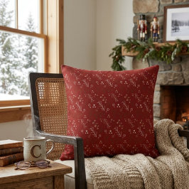 Burgundy Whimsy Doodle Worpillow Kussen