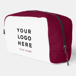 Burgundy White Business Logo Name Instagram Travel Toilettasje