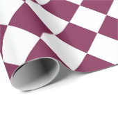 Burgundy White Checker Diamond Pattern Cadeaupapier (Rol Hoek)