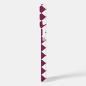 Burgundy White Checker Diamond Pattern Case-Mate iPhone Case (Achterkant / Links)