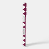 Burgundy White Checker Diamond Pattern Case-Mate iPhone Case (Achterkant / Rechts)