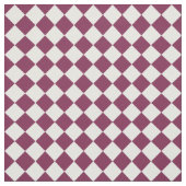 Burgundy White Checker Diamond Pattern Stof (Swatch)