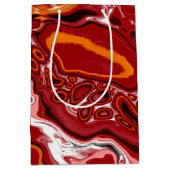 Burgundy White Digital Fluid Art Medium Cadeauzakje (Voorkant)