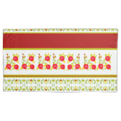 Burgundy White en Lime Green Kussensloop (Voorkant-Links)