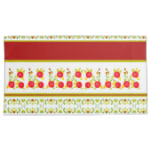 Burgundy White en Lime Green Kussensloop (Voorkant-Rechts)