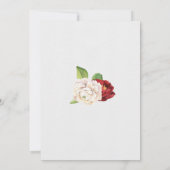Burgundy White Floral | Bouquet Lijst Wedding Kaart (Achterkant)