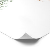 Burgundy & White Floral Geometric Weduwschap Welko Poster (Hoek)