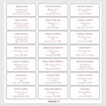 Burgundy White Floral Wedding Guest Adresetiketten Sticker<br><div class="desc">Deze bruine, witte, bloederige bruiloft adresetiketten hebben een prachtige, verfijnde, donkere merlot achtergrond met elegante goudkalligrafie en gelede bloemetjes. Het jewel-toonkleurverhaal en de gouden botanische boho accentueren samen met een minimaal delicaat script creëer een regaal en romantisch modern estheticum dat een perfect evenwicht vindt tussen klassieke en hedendaags casual, waardoor...</div>