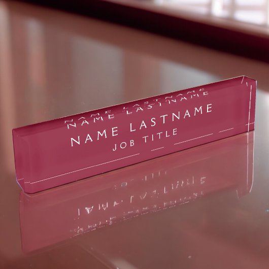 Burgundy White Modern Elegant Professional Classy Naambordje