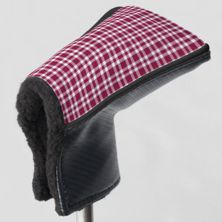 Burgundy White Plaid Pattern Golfheadcover