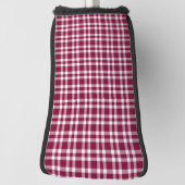 Burgundy White Plaid Pattern Golfheadcover (Draai 90)