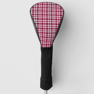 Burgundy White Plaid Pattern Golfheadcover