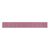 Burgundy White Plaid Pattern Grosgrain Lint (Voorkant)